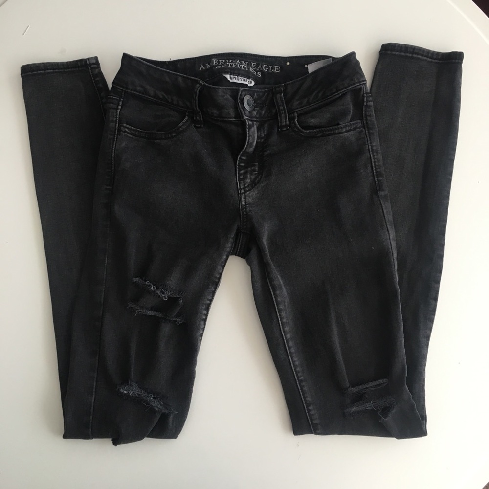 🖤Black Ripped Skinny Jeggings🖤